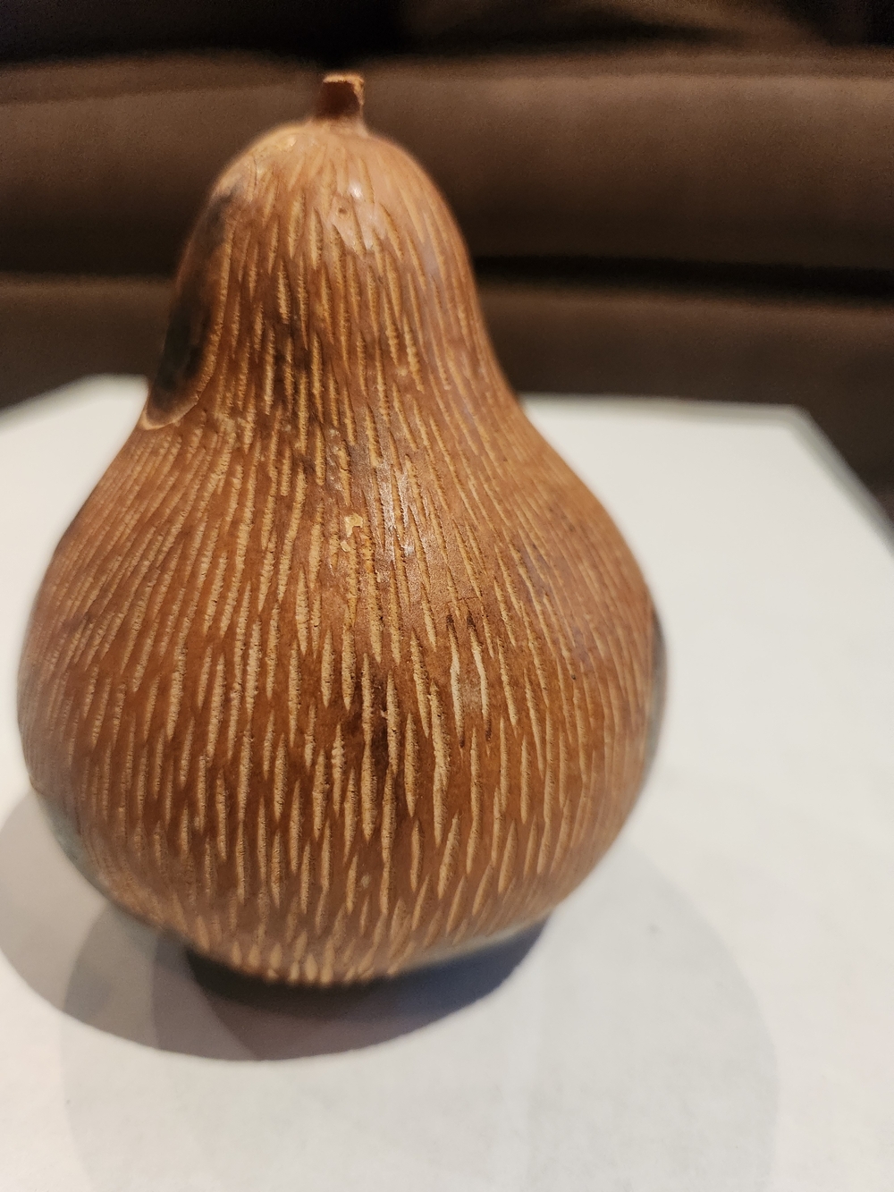 VTG Monkey Gourd Folk Art Hand Carved Etched Peruvian Decor Nature - Picture 5 of 12